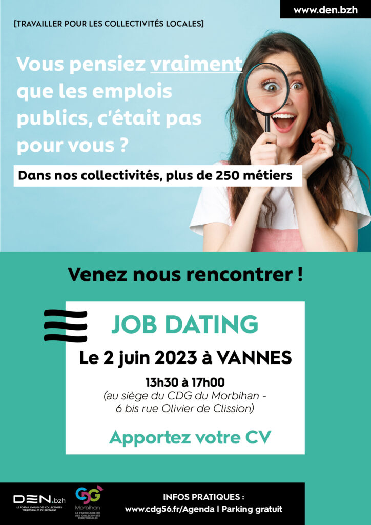 Affiche du Job dating du 2 juin 2023 à Vannes